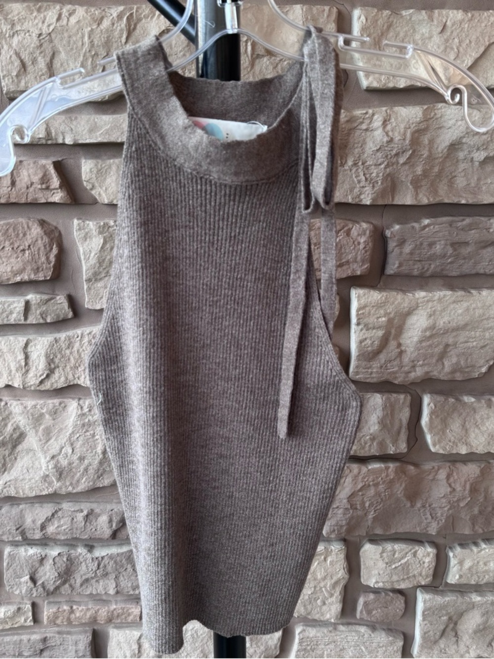 NWT Free People Beach Knit Tie Neck Top
